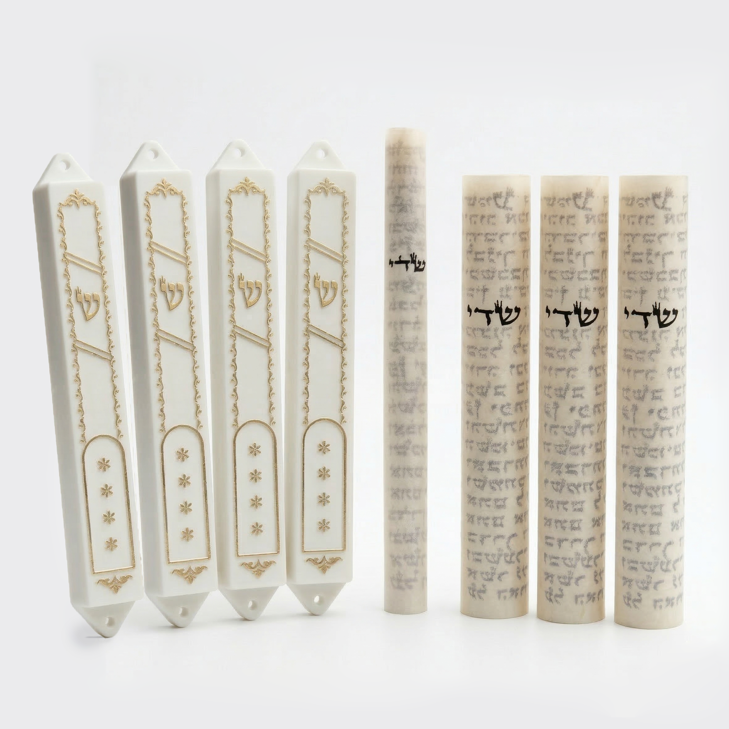 סט "הבית השלם" (4 חדרים) – חבילת מזוזות קומפלט מוכנה לקביעה